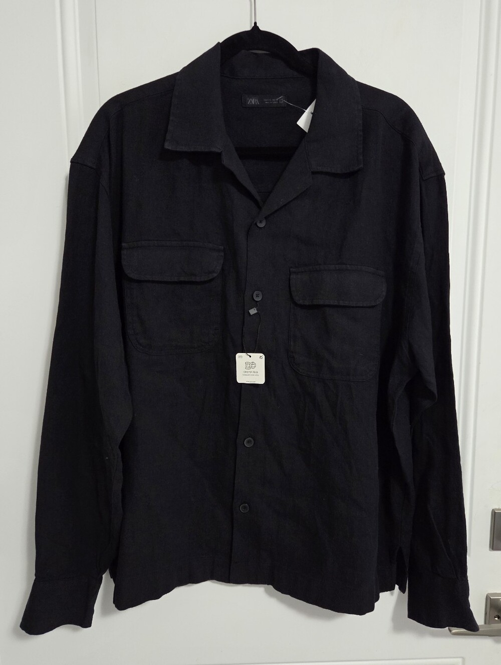 NWT - Zara Men's Linen Cotton Blended Shirt - Size L